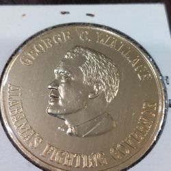 1968 "America's Fighting Governor" George C. Wallace Commemorative campaign token/medal