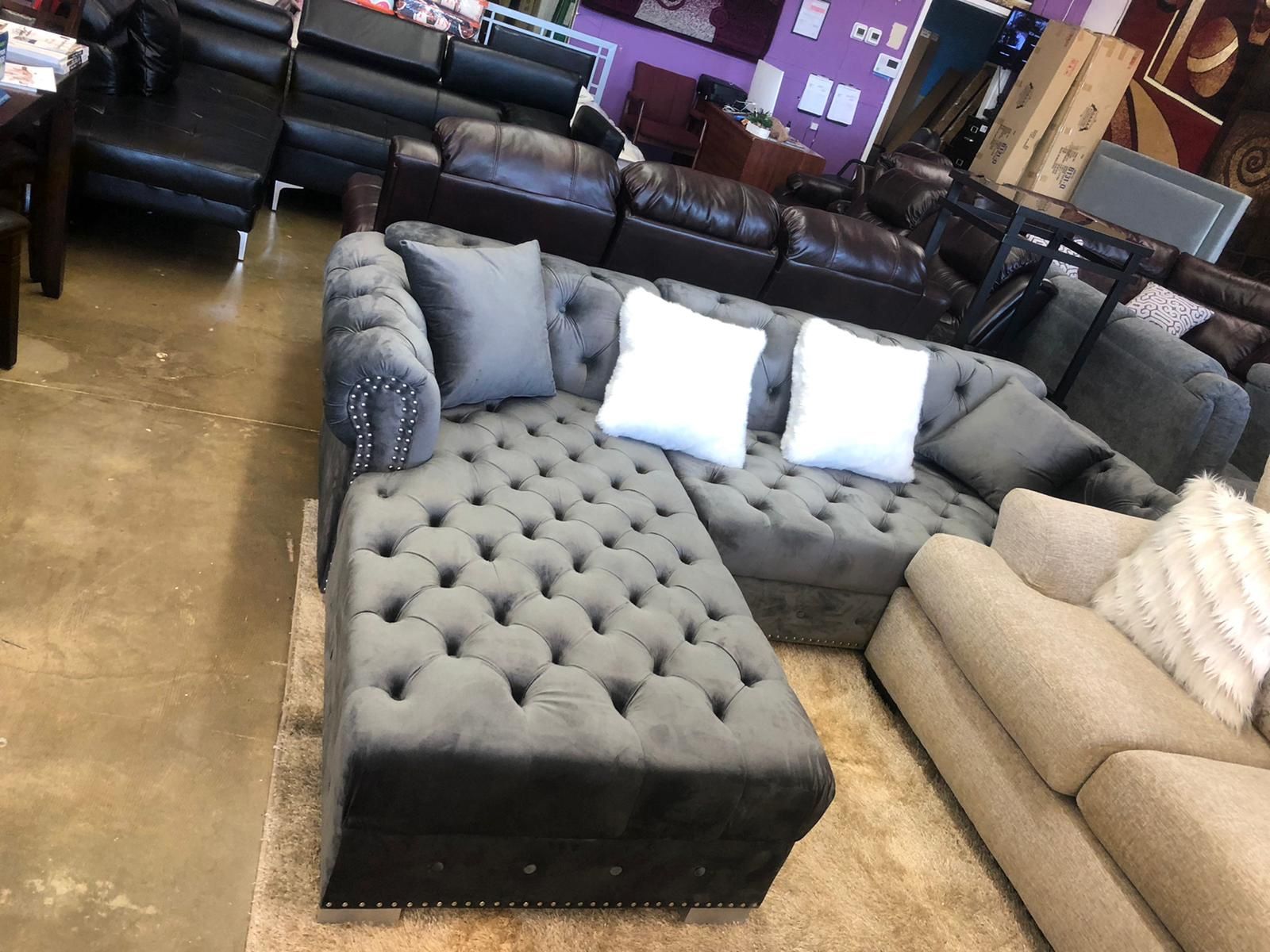 Furniture living room sectional finance available 1486 West Buckingham RD Garland, TX 75042