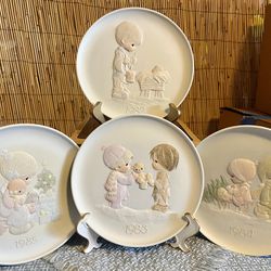 Precious Moments Vintage Porcelain Plates 