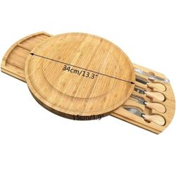Bamboo Cheese Board and Knife Set