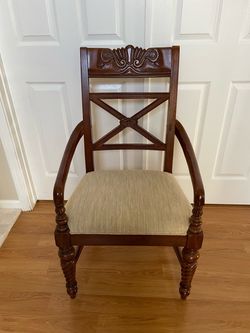Vintage Carved Wood Armchair