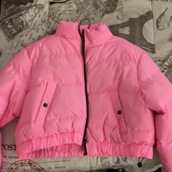 PLT Neon Pink Cropped Jacket 