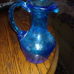 Vintage Cobalt Blue Pitcher