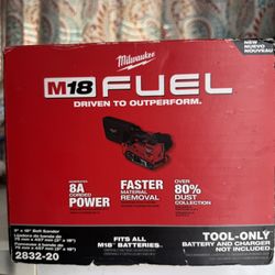 New Milwaukee M18 FUEL 18V Cordless Brushless Belt Sander (Tool-Only). $220