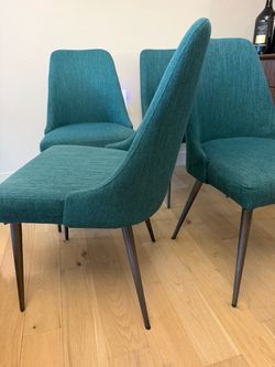 4 Teal Dining Chairs