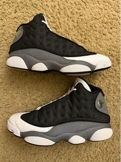 Size 10.5 (Pre owned, does not come with box) - Air Jordan 13 retro black flint black grey