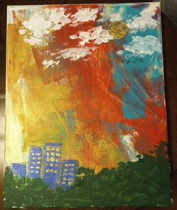Youth Hand Painted Art Piece