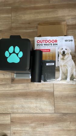 Outdoor dog waste bin cash only
