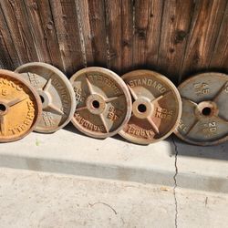 Olympic Weights Plates For Home Gym 45s $45 Each
