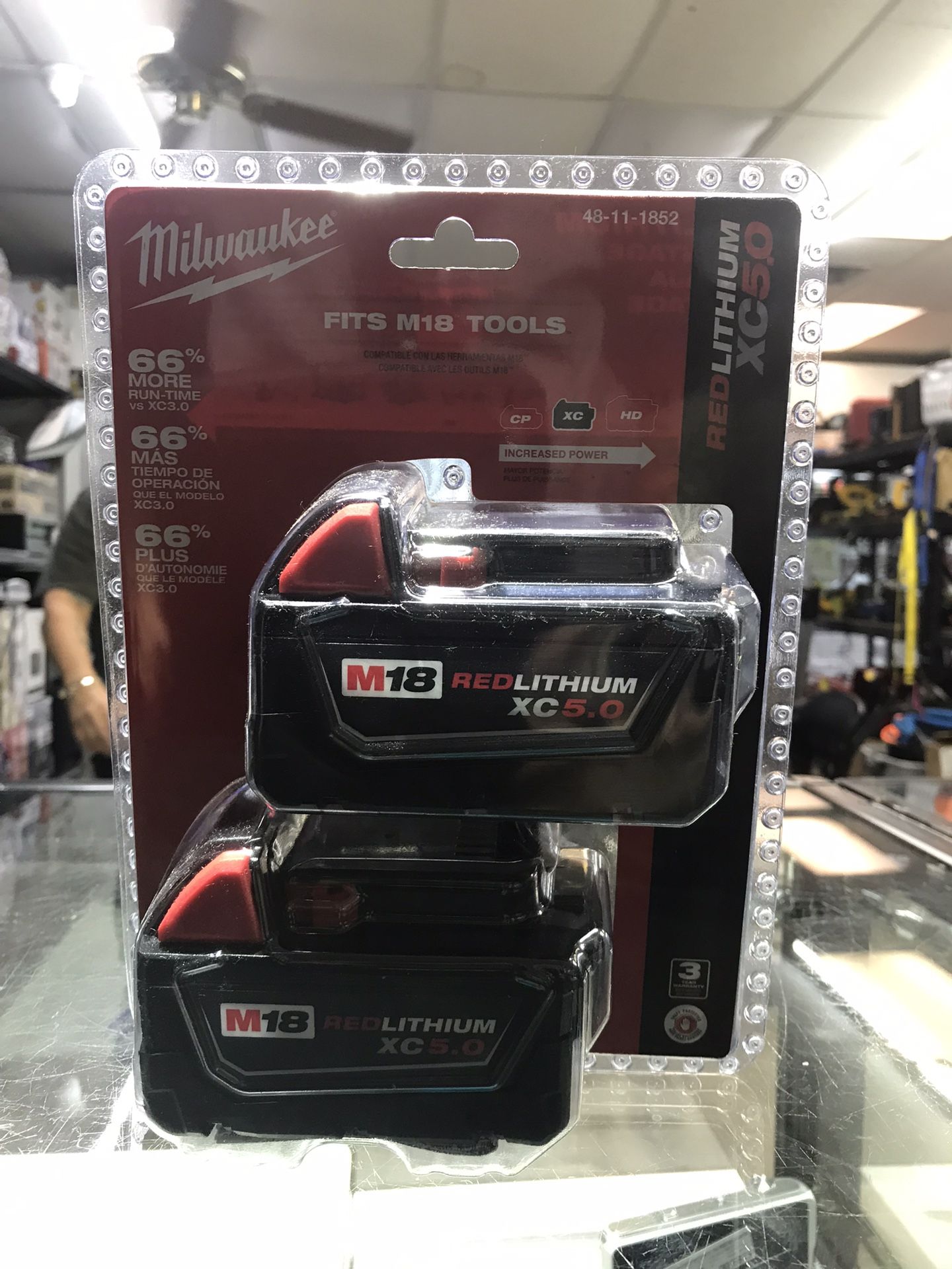 Milwaukee M18 RedLithium XC5.0 Double Pack Battery New Sealed. SAVE!!