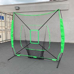 $55 (New in Box) Baseball & softball practice hitting & pitching 7x7’ net with bow frame, carry bag