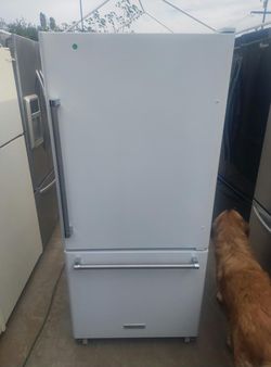 KitchenAid Bottom Freezer Refrigerator - White, Gently Used