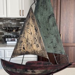 Decorative Metal Sailboat 