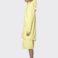 Long jacket RAINS straw color( gentle Yellow) - Small Raincoat