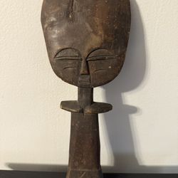 Vintage Ashanti Fertility Carved Wood Akuaba Ghana Ritual Doll African