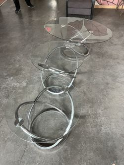 Glass Tables (3 Piece Set)