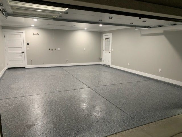 BEAUTIFUL Epoxy Coating Installed In Your Garage In 1 Day 5 Year Warranty Against Peeling