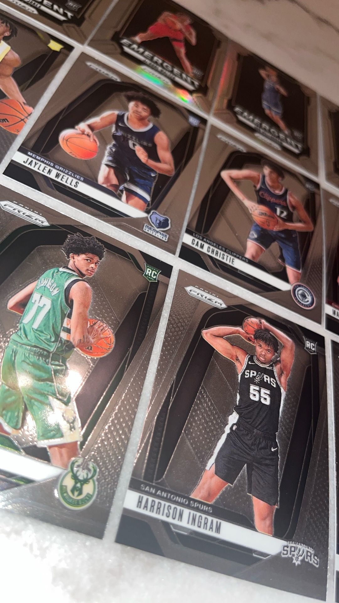 Set Of Panini Prizm Rookie Cards