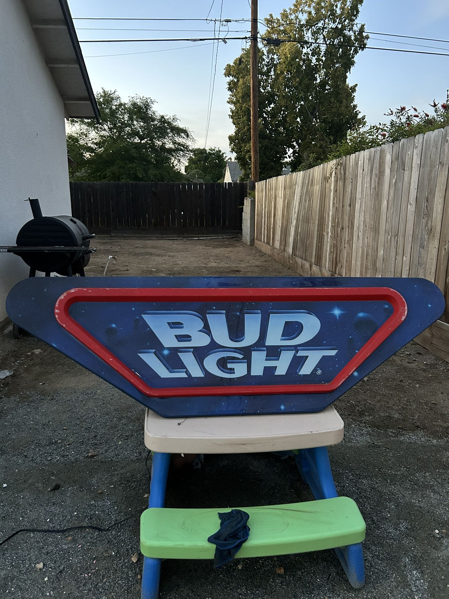Vintage 1980s Budweiser Bud Light Star Wars Lighted LED Beer Sign