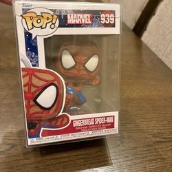 Funko Pop! Vinyl: Marvel - Gingerbread Spider-Man #939. New in box. And plastic box cover