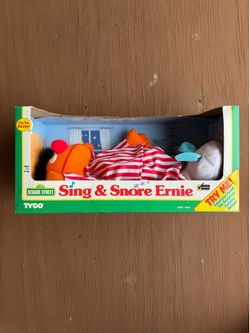 TYCO Sesame Street Sing & Snore Ernie Talking Singing Plush Toy 1997