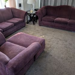 2 Sofa Set, Chair with Ottoman