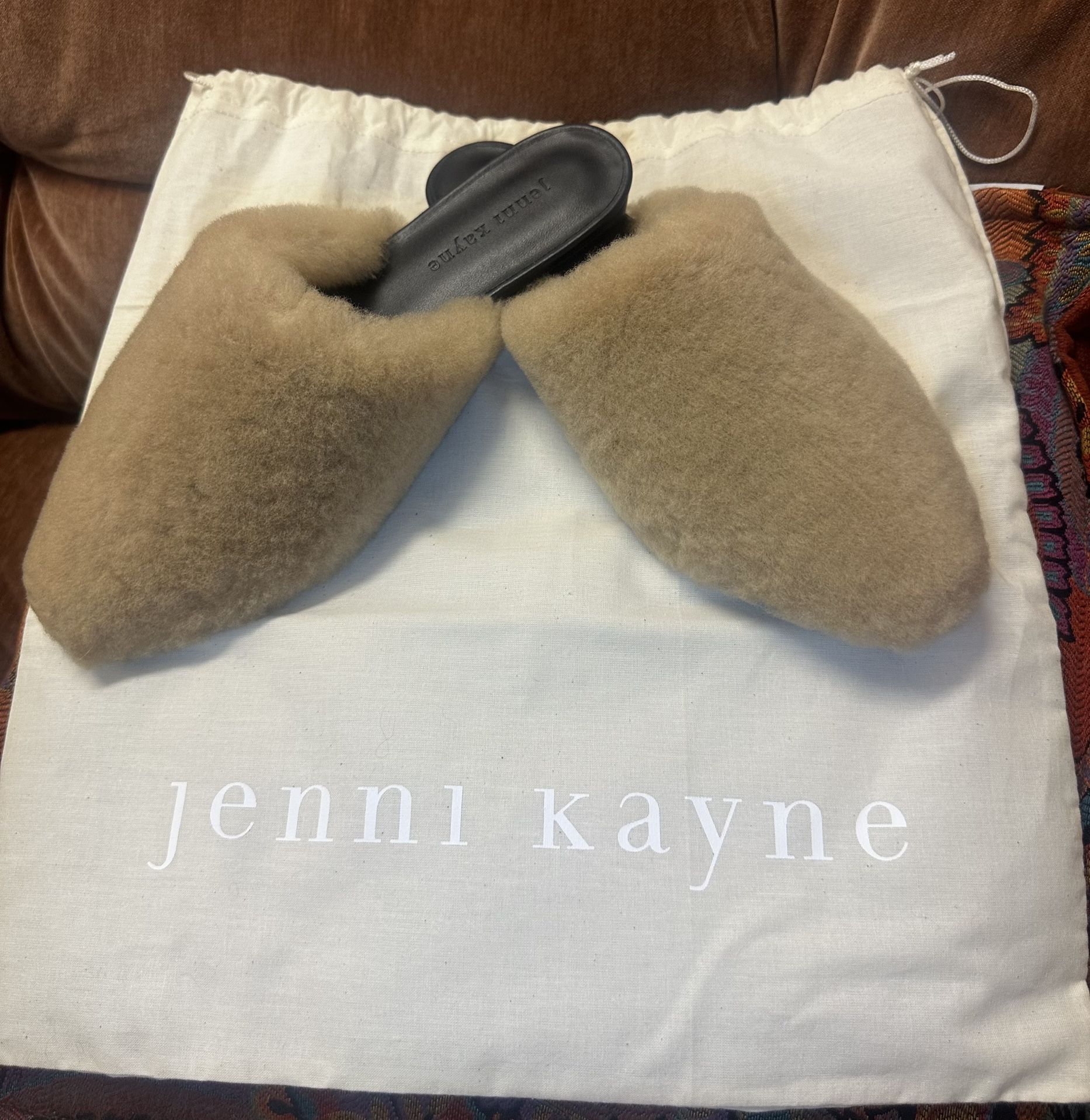 Jenny Kayne Natural Shearing Mules Size 7.5 or 38 EU