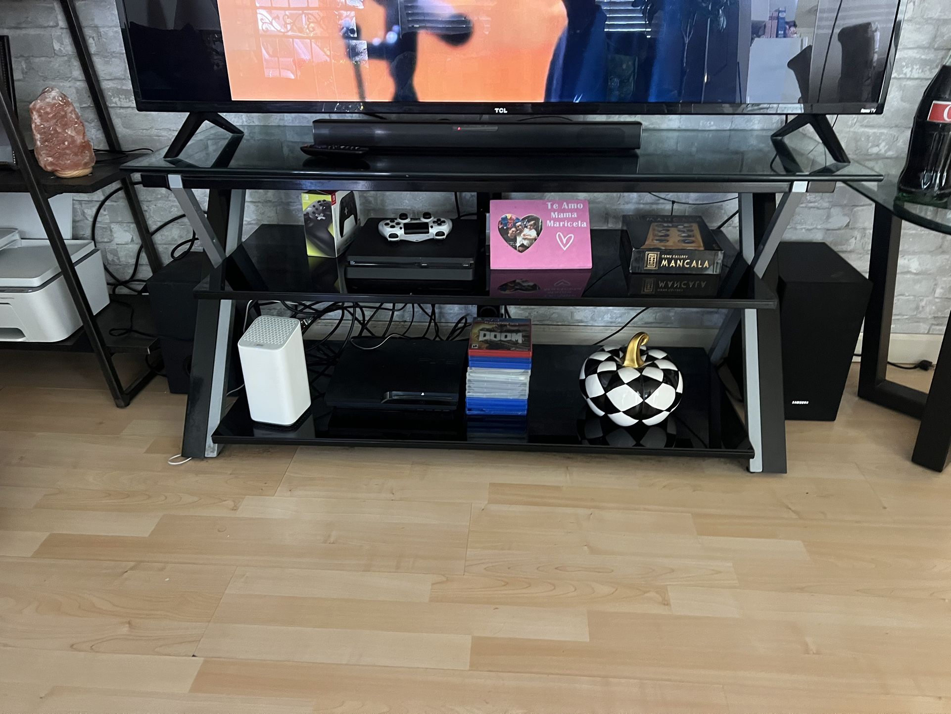 Glass Tv stand 
