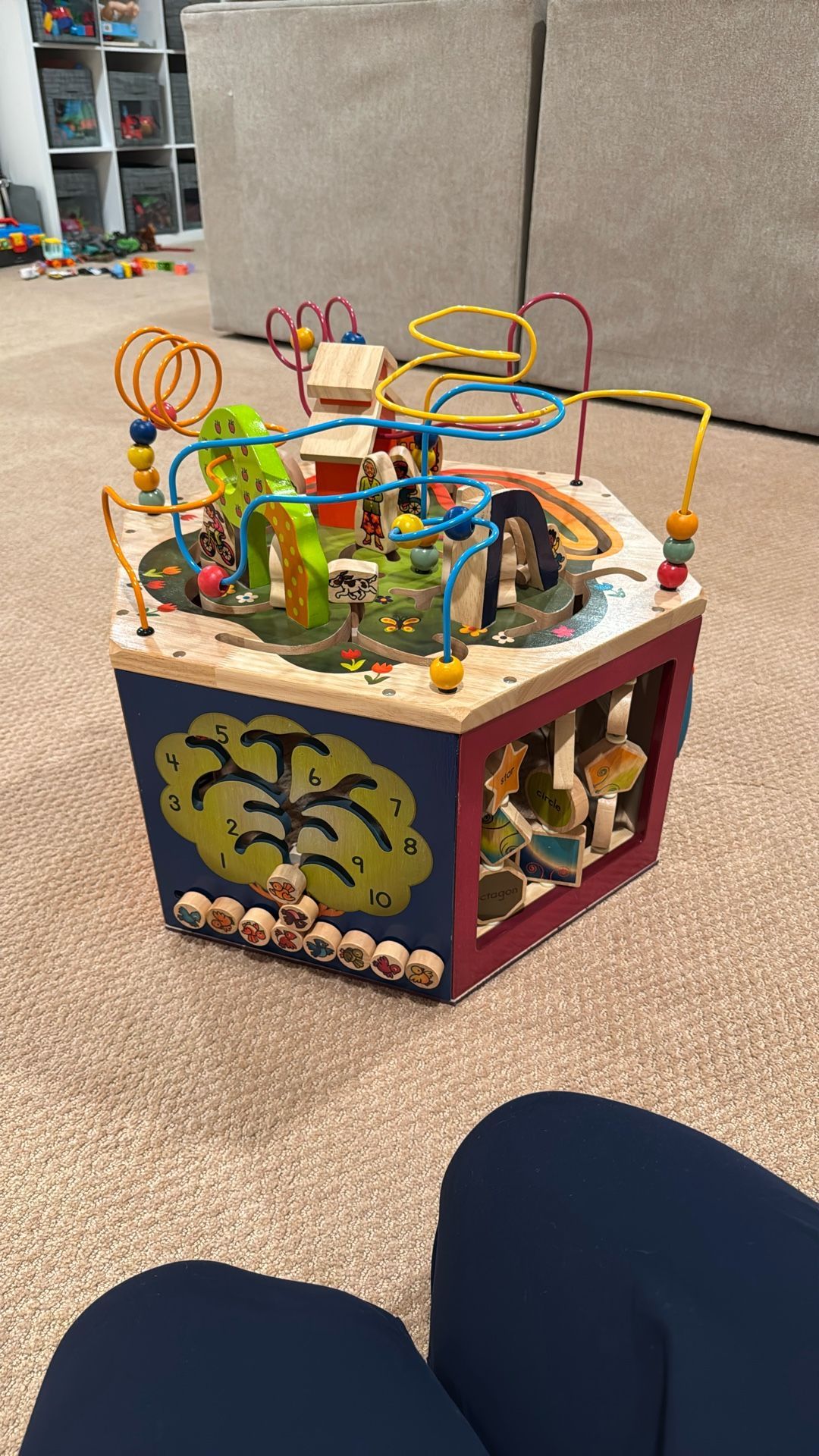 Wooden Activity Cube