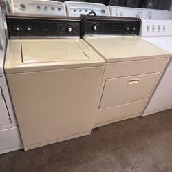 Washer Dryer Set Beige Used Working Good 