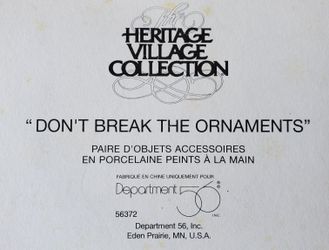 North Pole Dept 56 Don't Break The Ornaments 