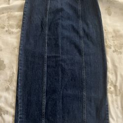 J. Crew Long Denim Skirt 