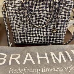Brahmin Houndstooth Duxbury Satchel 