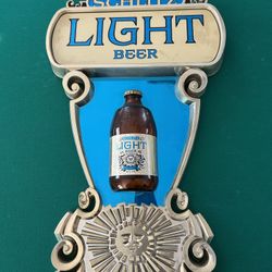 Vintage 1976 Schlitz Light Beer Sign