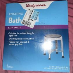 Walgreens Rotating Bathroom Safety Swivel Seat Shower Stool Chair 