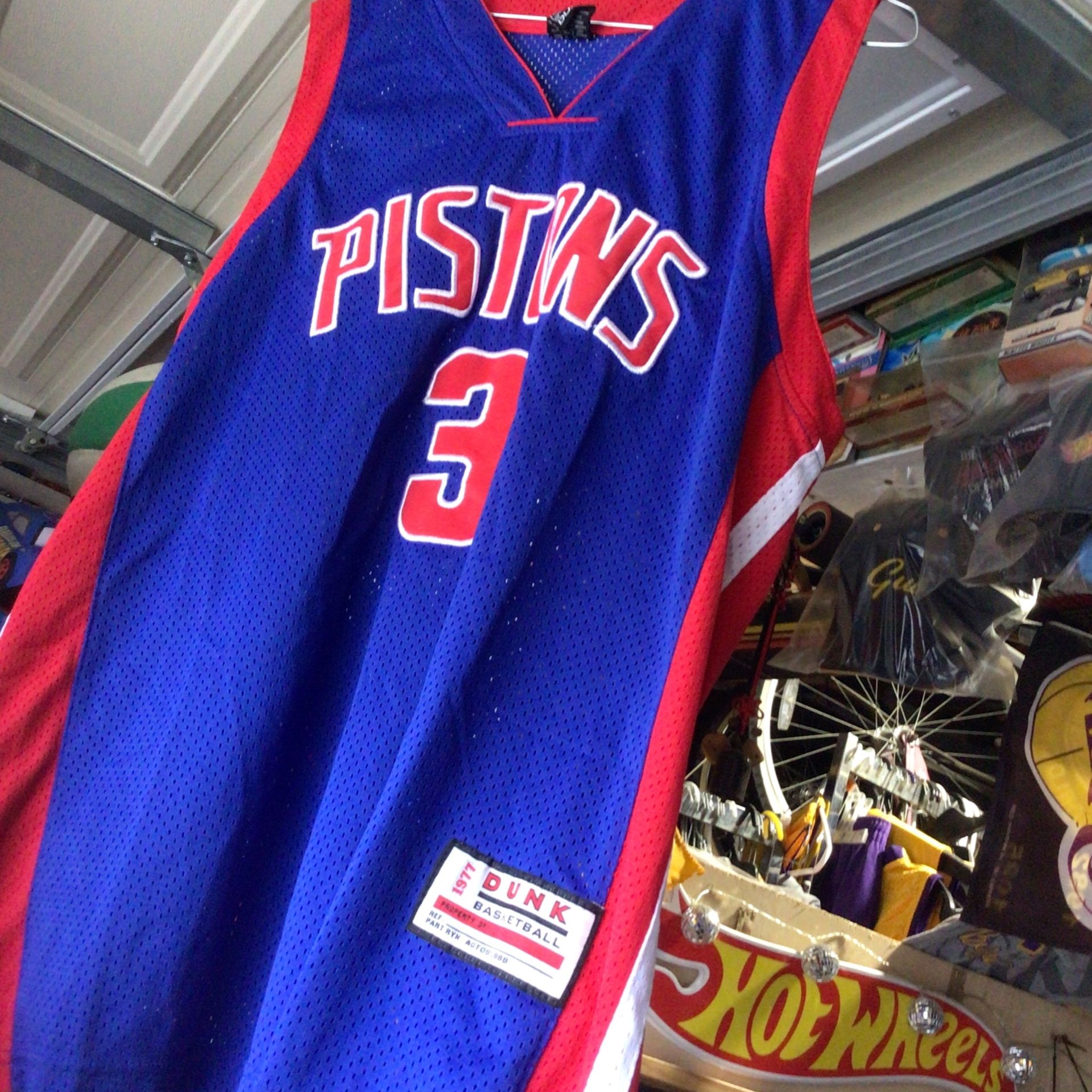 Pistons Vintage Dunk Basketball Jersey Size Adult XL