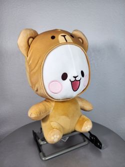 14" Milk & Mocha White Milk Dressed as Brown Mocha Sitting Plush
