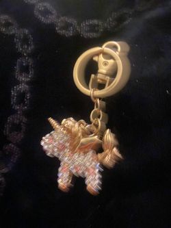 Beautiful Thick Rhinestone Baby Unicorn Keychain