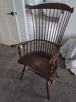 Duckloe Brothers solid oak Windsor chairs (set of 4)