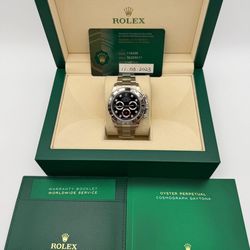 2023 Rolex Daytona 40mm 116509 Factory Black Diamond Dial Chronograph 18k solid white gold Full Set Box & Card