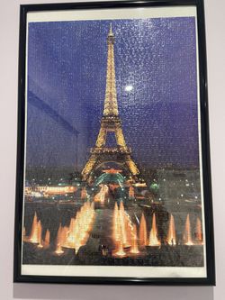 Eiffel tower puzzle framed