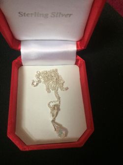 Sterling silver and crystal necklace