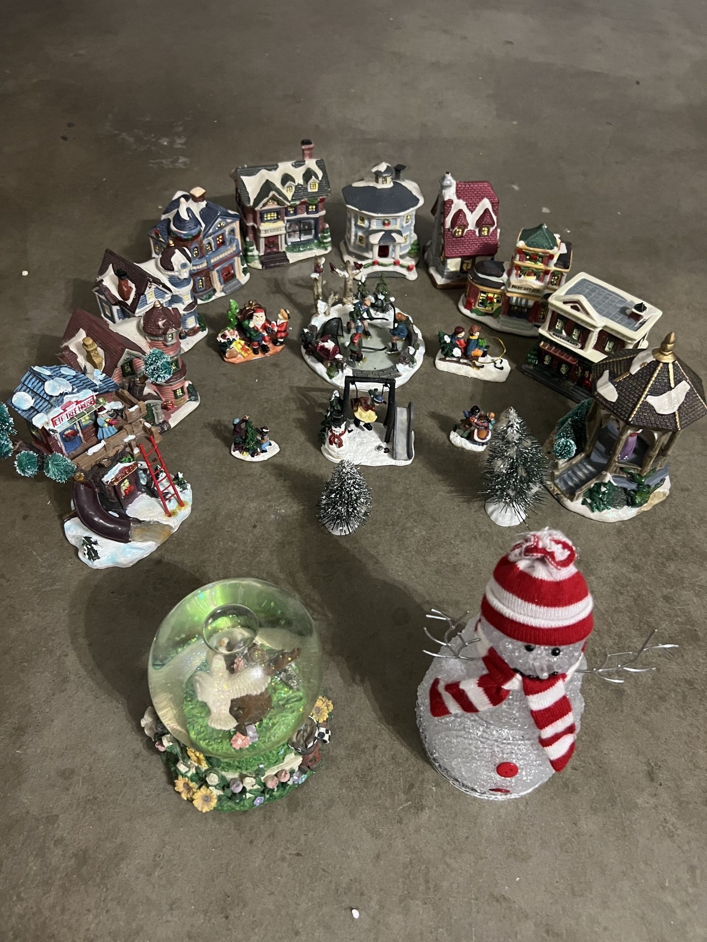 Vintage Christmas Glass Porcelain Set
