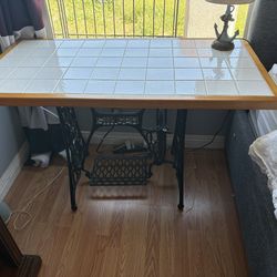 Antique Sewing Machine Table