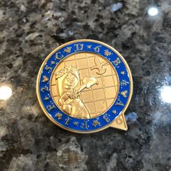 Disney Pin Quest Scavenger Hunt 2016 It’s A Small World Pin.  (Blue) Size 1 1/2 inches wide.  Bought at Disneyland.  Brand new 