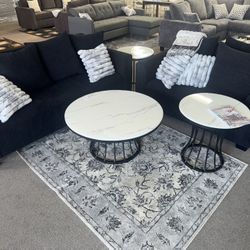 NEW BLACK SOFA SET 
