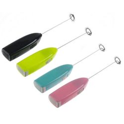 Milk Frother Battery Operated, Handheld Coffee Frother Mini Stainless Steel Drink Mixer Milk Foamer Perfect for Latte,Cappuccino,Coffee,Chocolate Milk