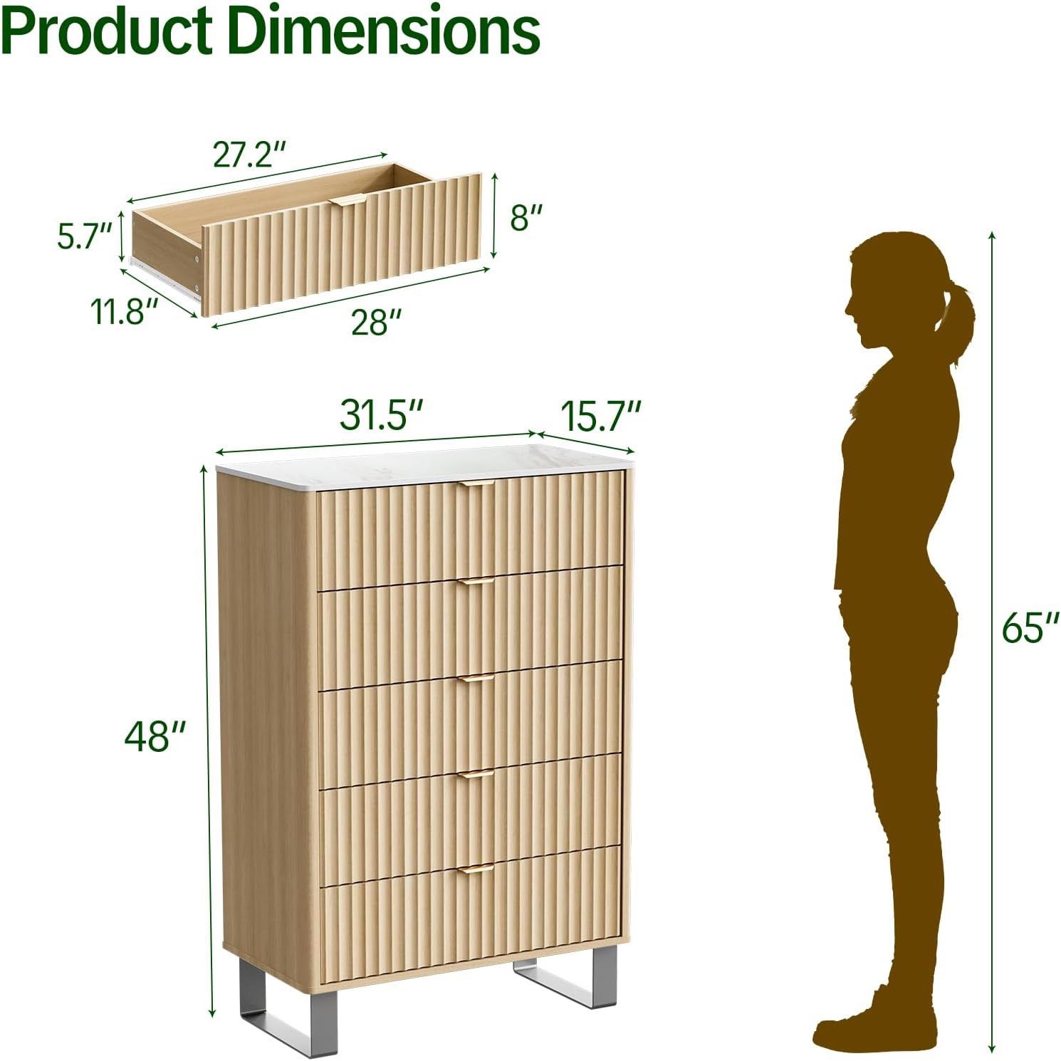 beige fluted dresser Wyatt Cream Wood Two Tone Fluted Dresser