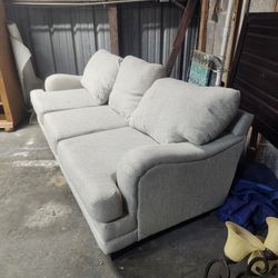 Beautiful Oversized Couch Light Grey