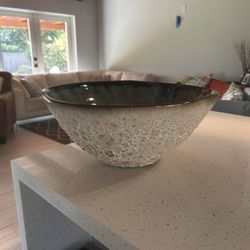 Ceramic Stoneware Bowl 16.5 diameter X 7 H